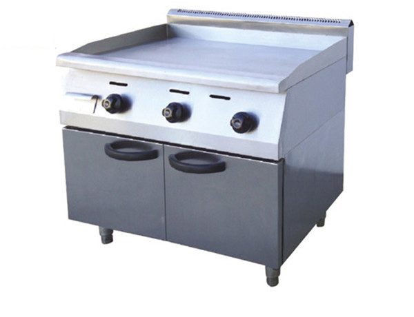 Gas griddle with cabinet ( all flat )