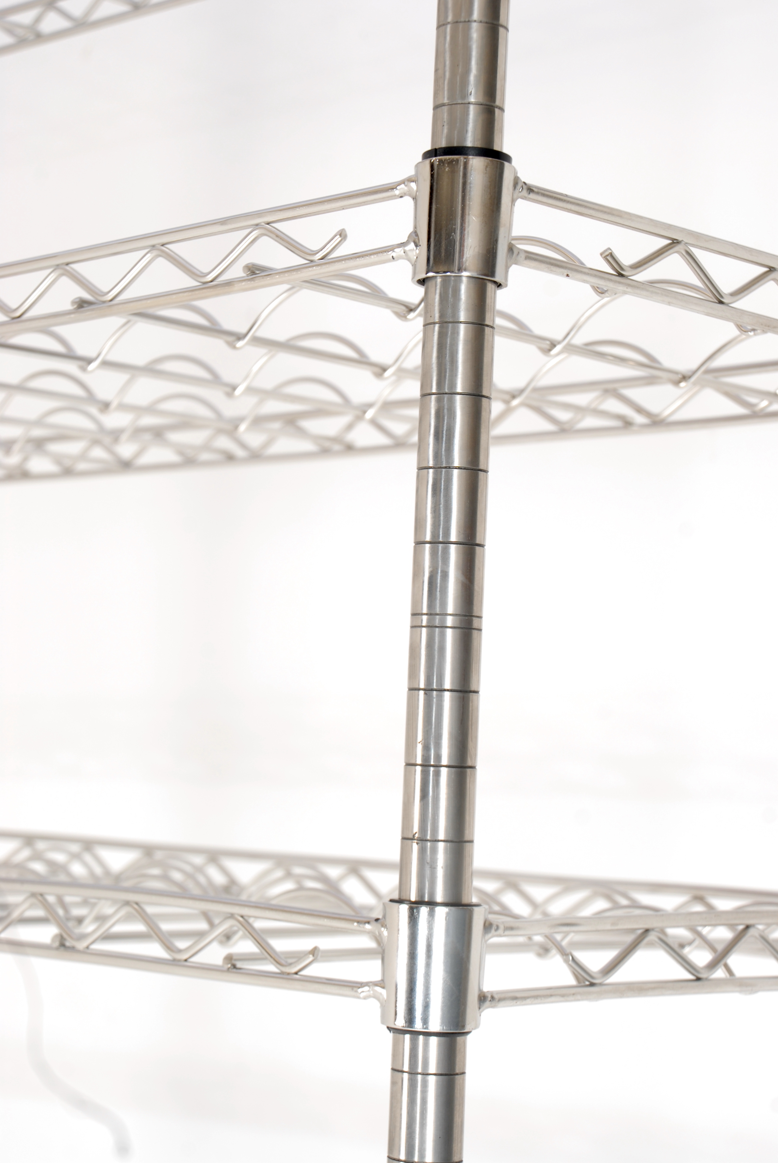 Commercial heavy duty cold room chrome wire shelving